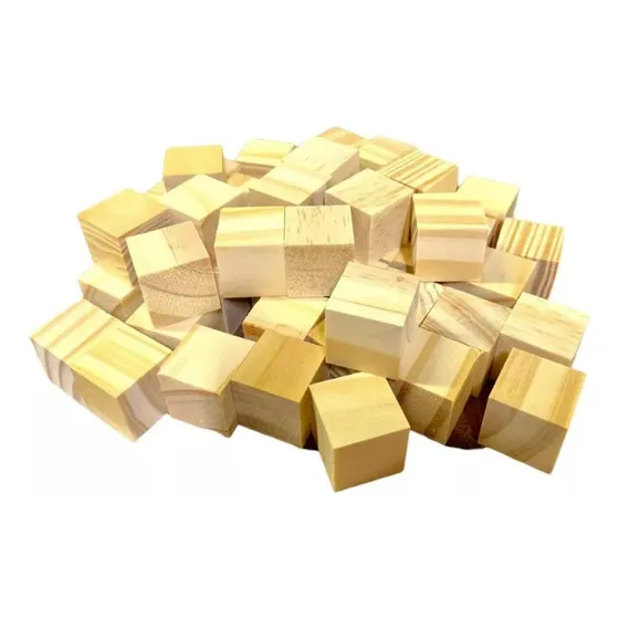 Cubos Bloques De Madera 3 X 3cm (100 Unidades)
