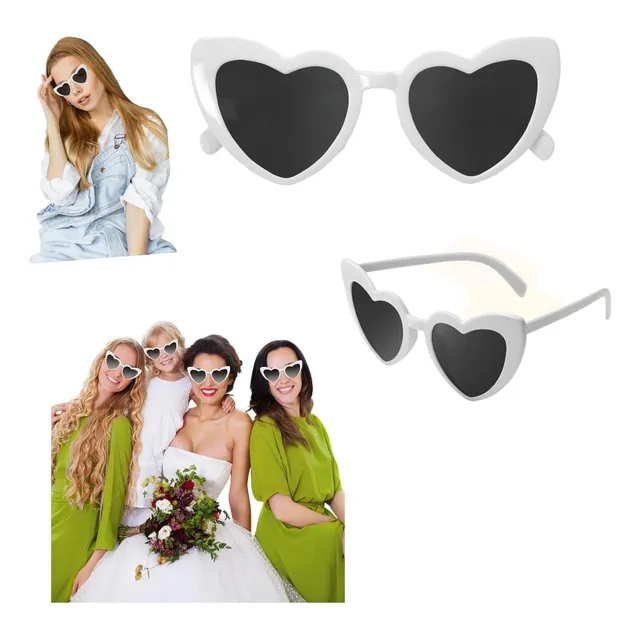Pack De 2 Lentes Gafas Blanco Fiesta Boda Playa Estilo  Etc