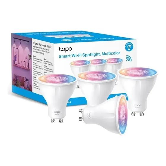 Lámpara Led Wi-fi Tp-link Tapo L630 Gu10 Dicroica Rgb Pack 4 | Cuotas sin interés