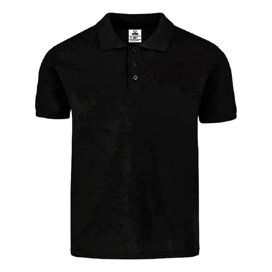 Remera Tipo Polo Negro Labrador