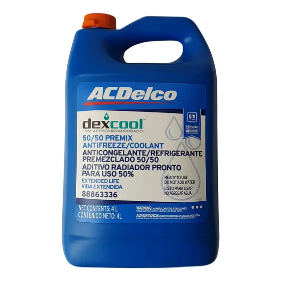 Líquido refrigerante/anticongelante ACDelco 88863336 Dexcool naranja en bidón 4L