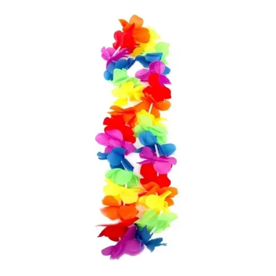 30 Collares Hawaianos Tela Cotillon Fiesta Color Multicolor