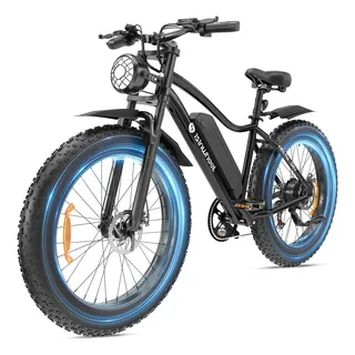 Isinwheel M10plus Bicicleta Eléctrica Motor De 45km/h 1200w Autonomía De 90km Neumáticos Anchos De 26 X4,0/1.95 Bicicleta De Montaña Eléctrica Para 13ah Y Suspensión Delantera