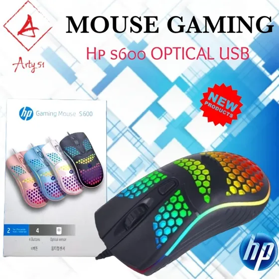 Mouse Hp Gaming S600 Usb Rgb