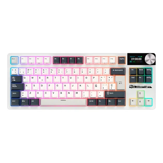 Teclado Royal Kludge Rk-s85 Tkl Inalambrico White Night Teclado Blanco Idioma Español | Cuotas sin interés