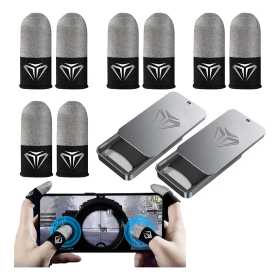 10pzs Guantes Dedales Dedos Gamer Original Touch Profesional