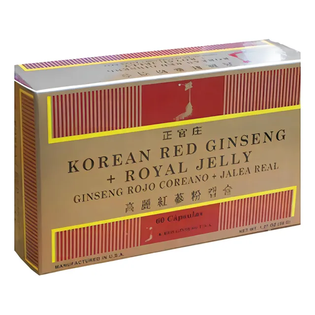 Ginseng Rojo Koreano Con Jalea Real X 60 Capsulas Fdc