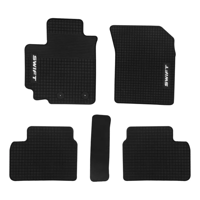 Juego Alfombras Spaco Látex Suzuki Swift Negro