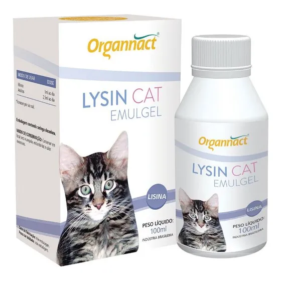 Organnact Cat Lysin Sf - Suplemento Para Felinos - 100ml
