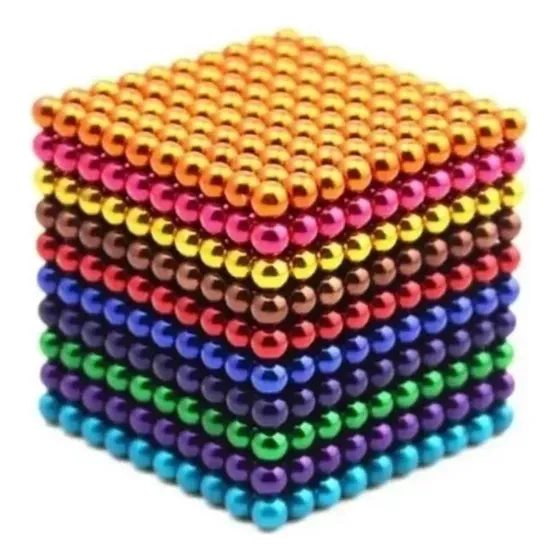 Conjunto De Pérolas Magnéticas Multicoloridas De 3 Mm, 1000 