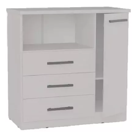 Comoda Orlandi Premium 3 Cajones Y 1 Puerta 91 X 93 X 54 Cm