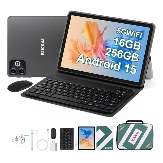 Tablet 11 Rikkai Android 15 16gb+256gb Dual Sim Con Teclado