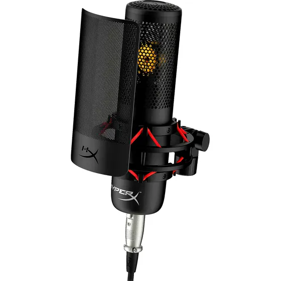 Microfone Gamer Condensador Cardioide Hyperx Procast - Preto