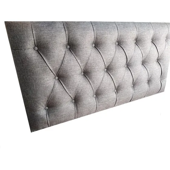 Respaldo Sommier Cama Cabecera Capitoné, Liso O Con Botones