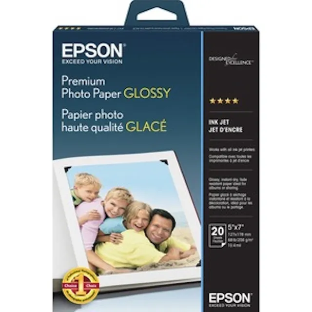 Papel Fotográfico Epson Alto Brillo Sin Bordes 20hjs 256gr Color Blanco