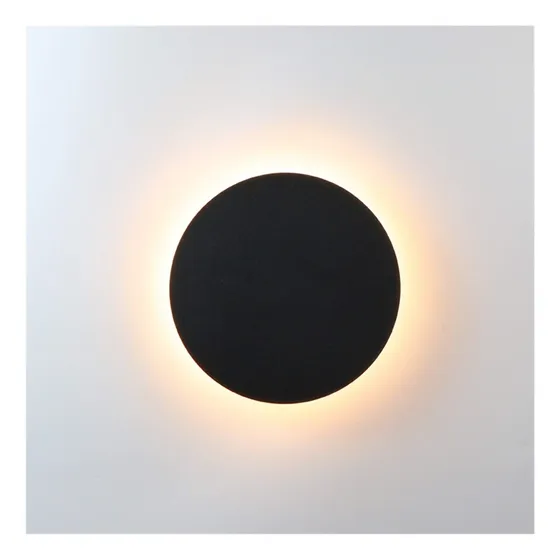 Aplique Pared Led Ip65 Eglo 12w Redondo Negro 3k/4k/6k Scled