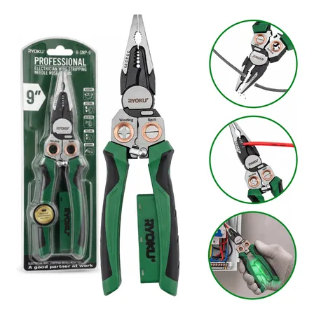 Alicate Desencapador 8 Em 1 Para Eletricista Profissional