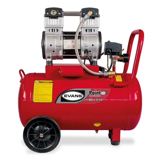 Compresor De Aire Paintair Libre Aceite 2hp 127V 116psi 60l Color Rojo Fase eléctrica Monofásica