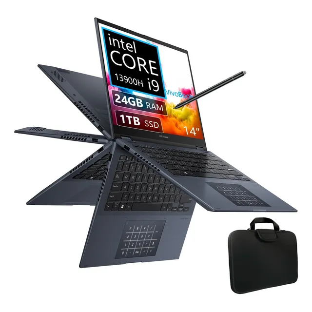 Asus Vivobook 14 Flip X360 Ci9-13900h 24gb 1tb Ssd W11 Lapiz Azul