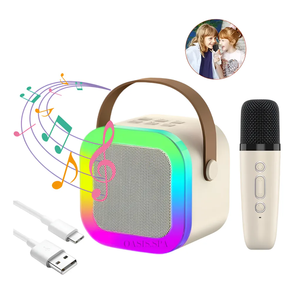 Mini Parlante Bluetooth Recargable Usb Portatil Beige