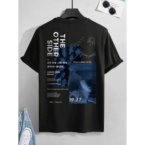 Manfinity Hypemode Camiseta Con Estampado De Figura Y Letras