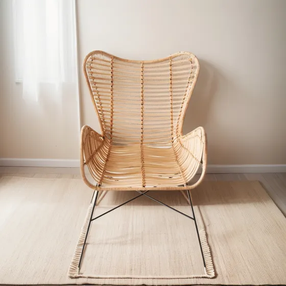 Sillón Butaca De Rattan Natural Original Y Mimbre