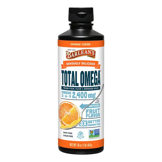 Suplementos De Aceite De Pescado Barlean's Total Omega Orang