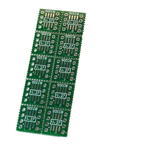 Placa C Pcb Adaptadora Smd Soic8/ssop8 A Dip-8 Pack X 10