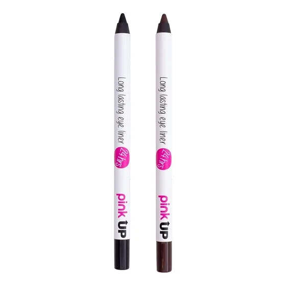 Delineador De Ojos Pink Up Long Lasting 2 Piezas Color 1 Deep Brown 1 Very Black