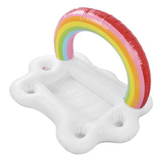 Soporte Inflable Para Bebidas Con Forma De Arcoíris Flotante Soporte Inflable Para Bebidas Con Forma De Arcoíris Flotante