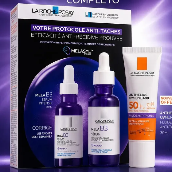 Kit La Roche-posay Anti-manchas Mela B3 Serum + Anthelios Uv