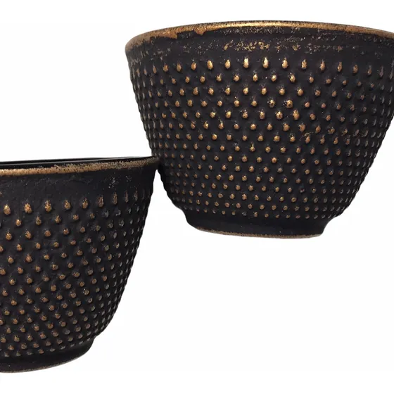 Set X 2 Cuencos De Hierro Fundido Enlozados Café Té Alestilo