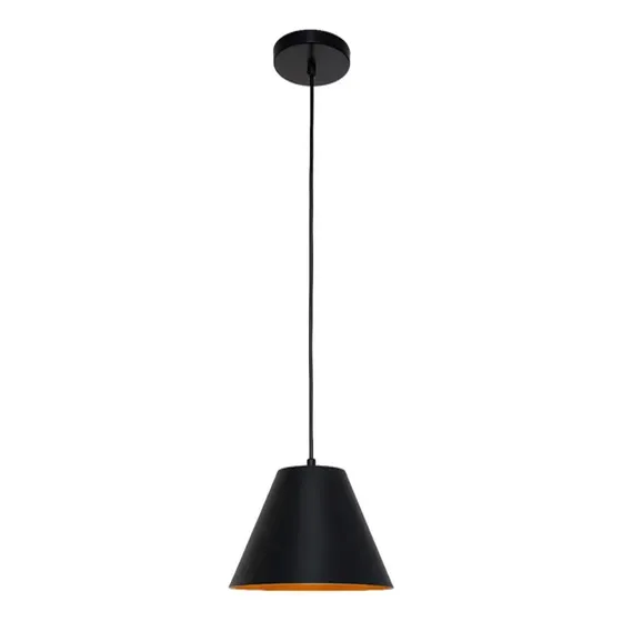 Lampara Colgante Campana Negro E27