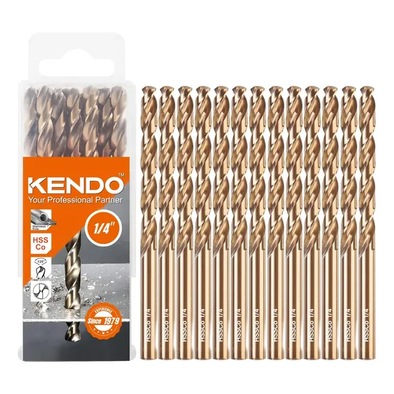 Brocas De Cobalto De 1/4 De Pulgada (13 Piezas), Acero De...