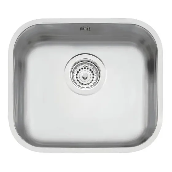 Bacha Cocina Simple Acero Inox Satinado 40x34 Tramontina Color satinada