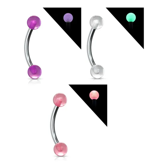 (3 Peças) Piercing Curvo Bridge Rook Vertical Labret 8mm
