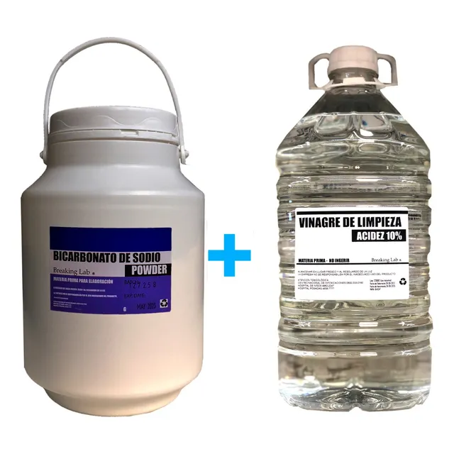Combo Bicarbonato De Sodio 5kg + Vinagre De Limpieza 5 L 