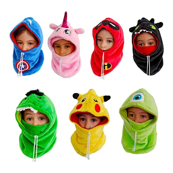 Gorro Pasamontaña Niños Unicornio Muñecos 36cm Ajustable Fri