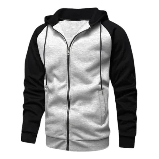 Suéter Hoodie 2 Colores Con Cierre Americano Unisex