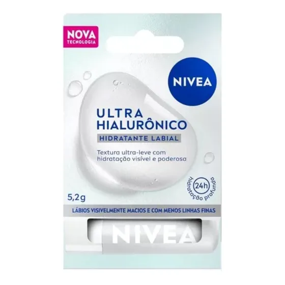 Labial Nivea Ultra Hialurónico 5,2g Incoloro