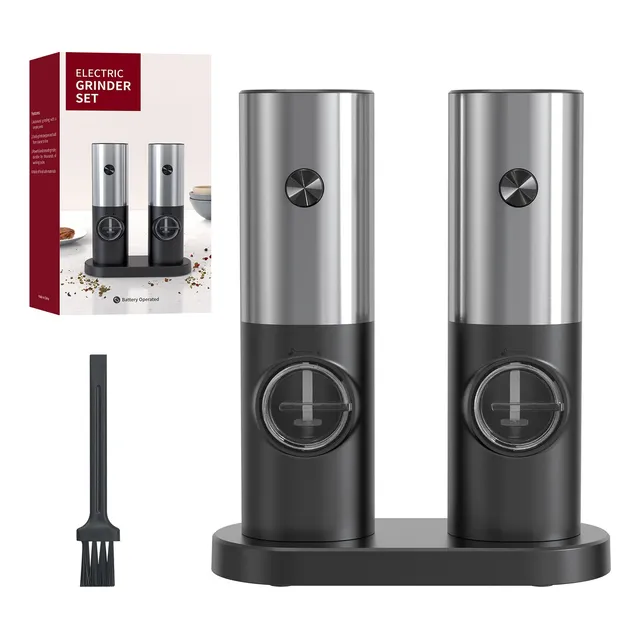 Molinillo Electrico Saleros Sal Pimienta Especia Con Luz Led