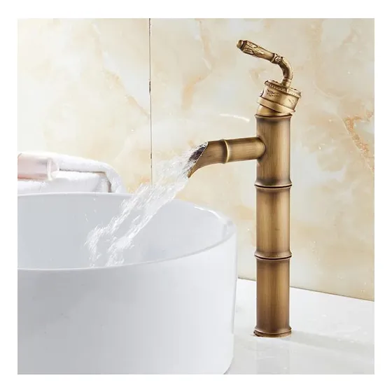 Grifo Lavabo Alto Para Baño Mezclador Monomando Laton Agua