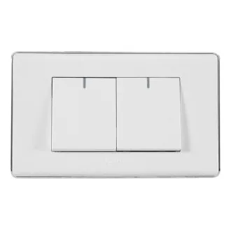 Interruptor Apagador Doble Moderno Blanco