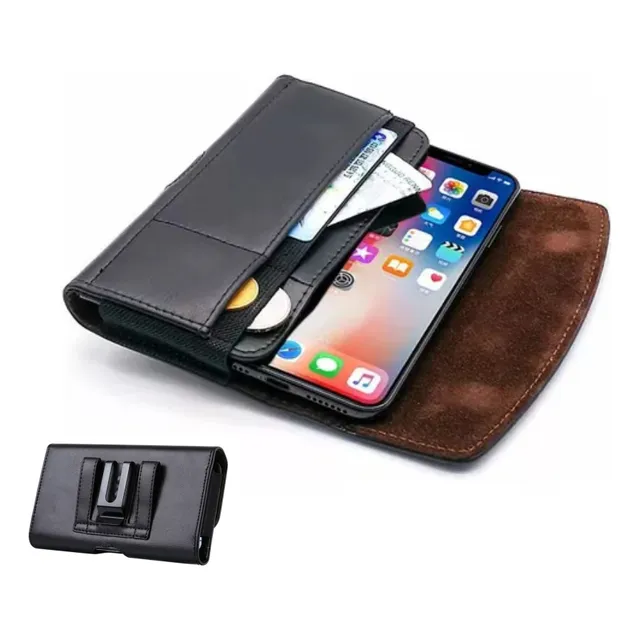 Funda De Cuero Para Teléfonos iPhone Para Llevar En Cinturón