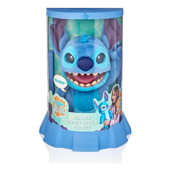 Pelúcia Stich Robô Fantoche 4420 Interativo Com Sons Cor Azul Sunny Brinquedos