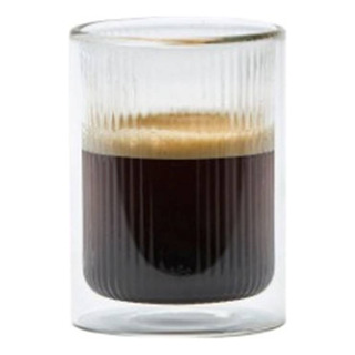 Pocillo Stripes 250ml Cafe Doble Vidrio Vaso Postre Reforzad Pocillo Stripes 250ml Cafe Doble Vidrio Vaso Postre Reforzad