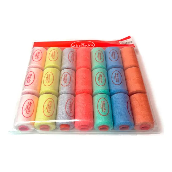 Hilo De Bordado Chino X 21 Ovillos Colores Surtidos Almendra