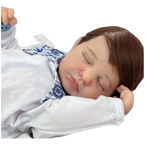 Bebê Reborn Menino Realista, Silicone,