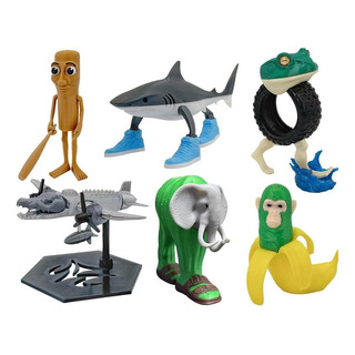 Set 6 Figuras Italian Brainrot Sahur, Tiburón, Cocodrilo Set 6 Figuras Italian Brainrot Sahur, Tiburón, Cocodrilo