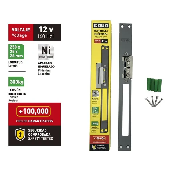 Hembrilla Eléctrica Cerradura Abrepuertas 12v - Covo